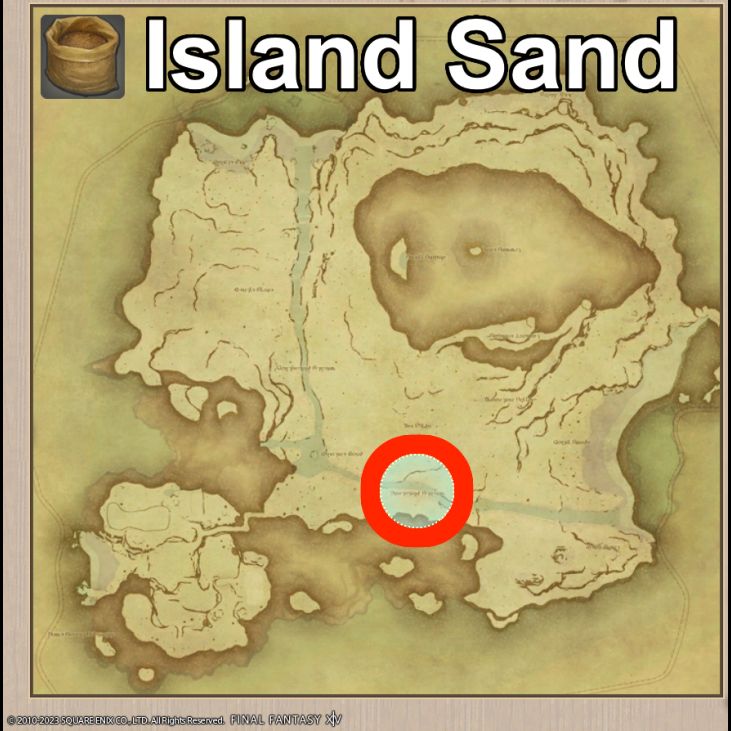 ffxiv island sanctuary where to find sacks of sand